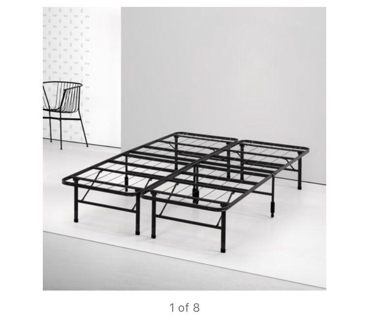 Spa Sensations by Zinus Steel SmartBase Bed Frame Black, Twin 8A-2127