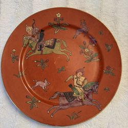 Antique Porcelain Japanese Round Hand Painted Decorative Platter 
