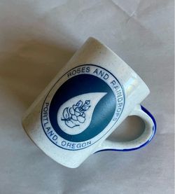 Vintage 8-oz Portland Oregon Speckled Stoneware Souvenir Mug