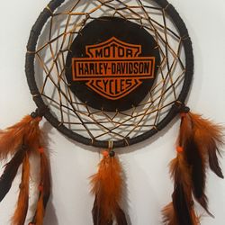 Harley Davidson’8 Ring Dreamcatcher Handmade 