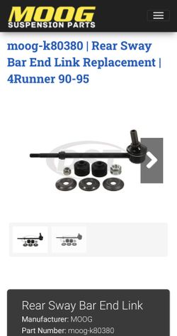 Moog - Rear Sway Bar End Link Replacement | 4Runner 90-95