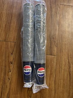 New 100 Pepsi 16 Oz Disposable Cups 