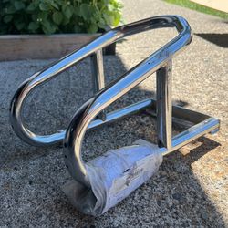 Motorcycle Wheel Chock Chrome Plated Steel