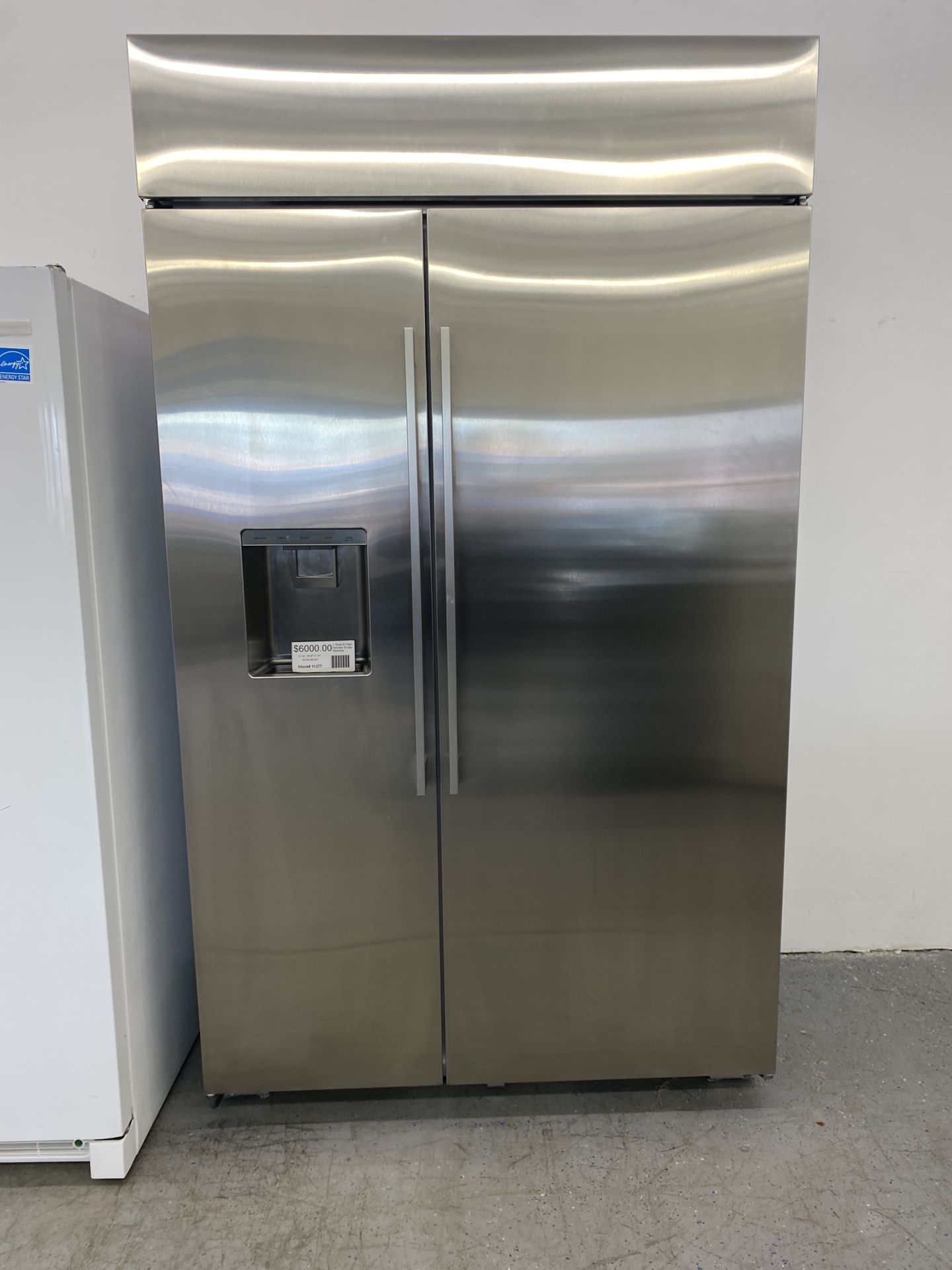 Stainless Steel GE Monogram Side By Side Built In Refrigerator and