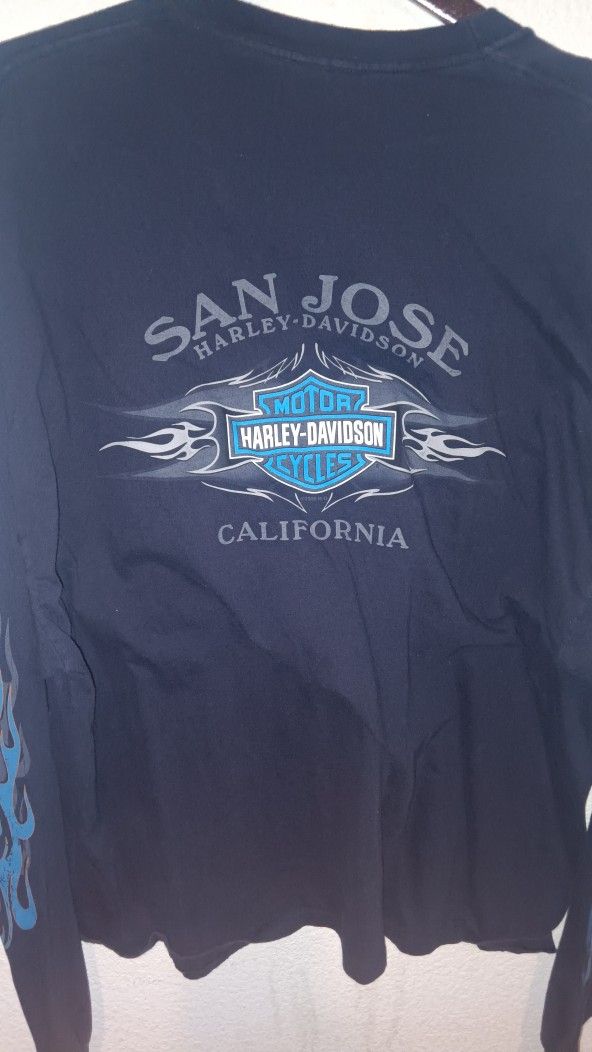 Vintage Harley Davidson San Jose (Blue Flames