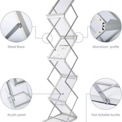 MALKARON Foldable Magazine Rack Brochure Holder Catalog Literature Display Rack