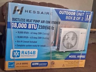 Hessaire 18,000 BTU Ductless Heat Pump Air Conditioner – 230V/60Hz
