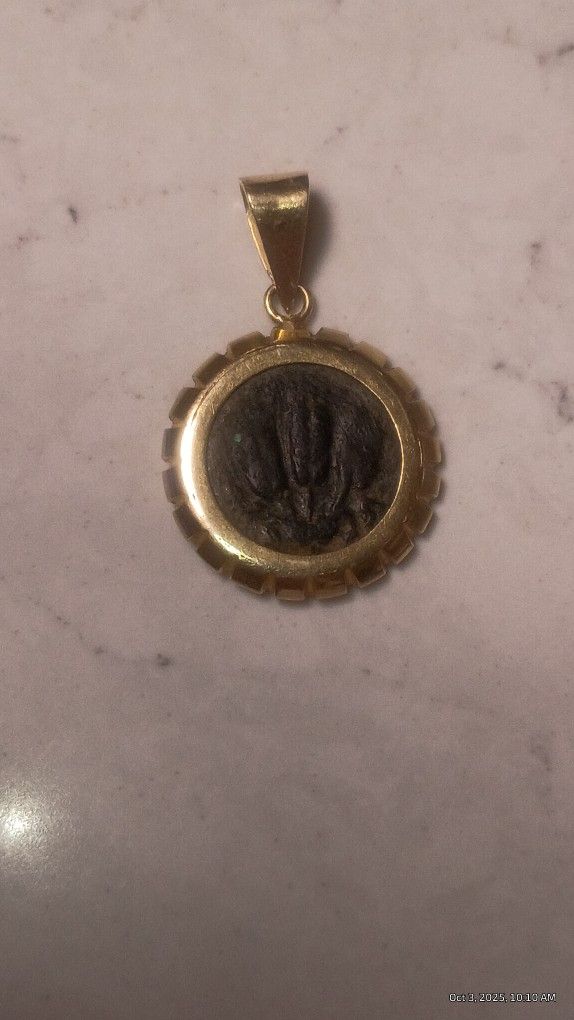 Judean Coin 18kt Gold Pendant