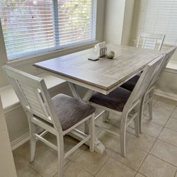 Teganville Counter Height Dining Table and 4 Barstools Set with Extensions $799 OBO