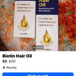 Biotin Hair Oil (scalp, Beard Oil And Brows)