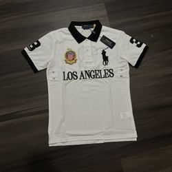 Polo Ralph Lauren ‘Los Angeles’ White Polo Tee Size Small 