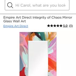 Empire Art Direct Integrity of Chaos Mirror Glass Wall Art