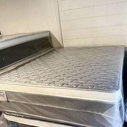 Queen Size Mattress Pillow Top 14” Inches Thick Excellent Comfort Also Available: Twin, Full And King New From Factory Delivery Available