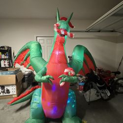 Christmas dragon yard Decoration Inflatable