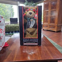 Harley Davidson Animated Holiday Bear 