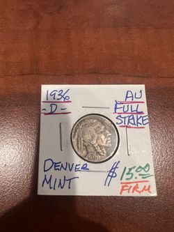 1936 D Buffalo Nickel Coin