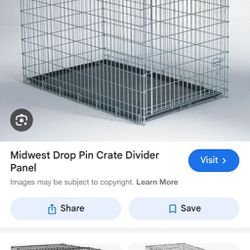Midwest. Drop Pin Dog Crate. 48 In. Extra Tall. No Pan. 