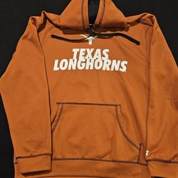 Russell Athletic Mens Texas Longhorns Pull Over Hooded Sweatshirt Size Medium 