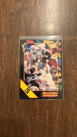 1991 Barry Sanders Wild Card 5 Stripe