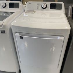 Midea White 7.5 Cu. Ft. Electric Dryer With Sensor Dry