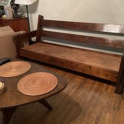 Solid Wood Frame Couch and Rocker