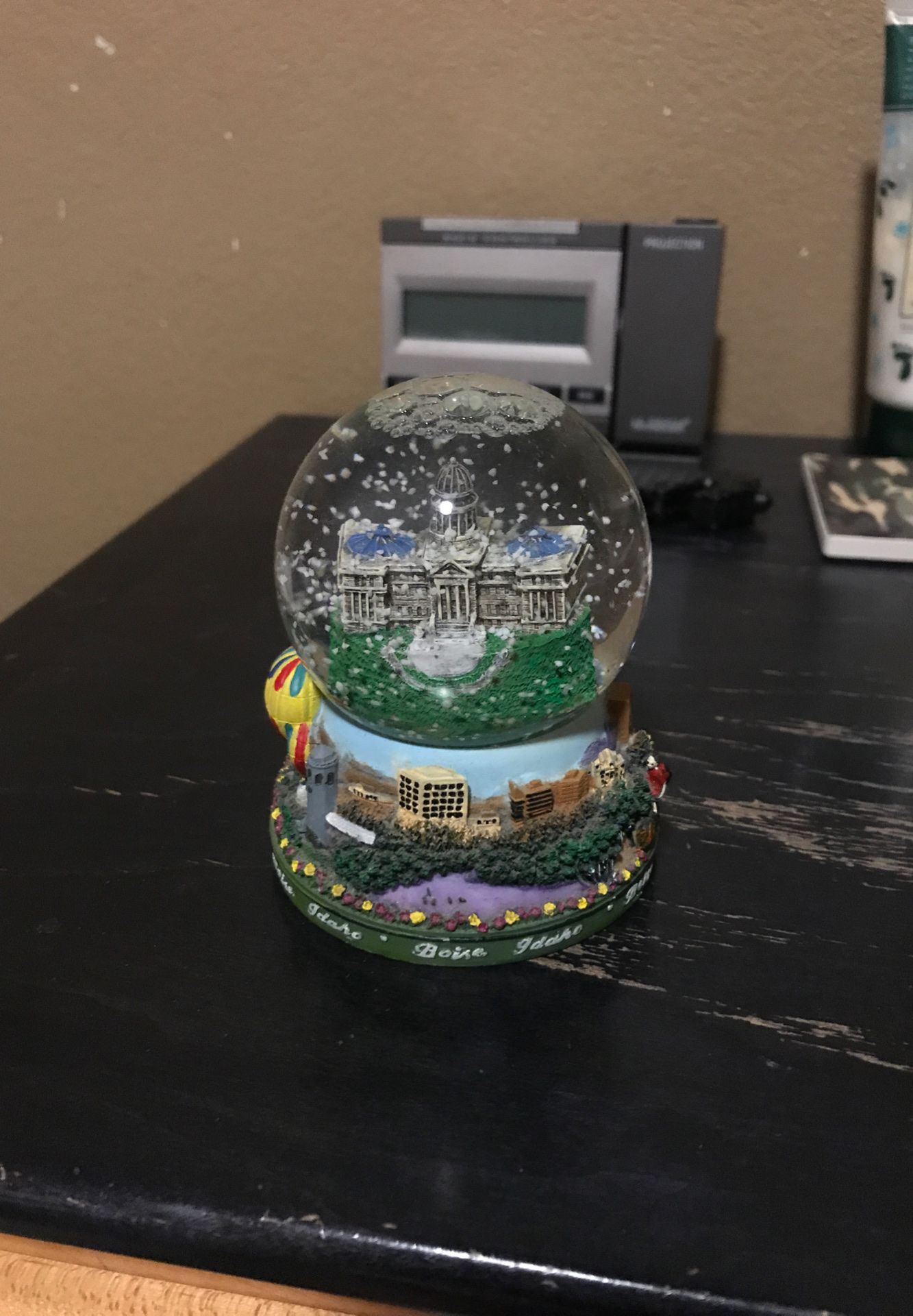 Snow globe of Boise Idaho