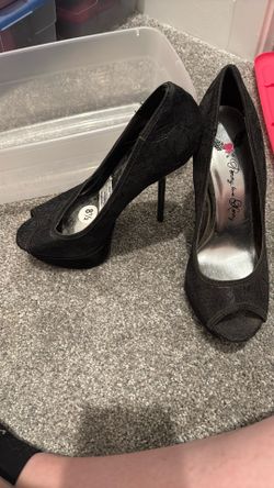 Black Lace Heels - High Stiletto 