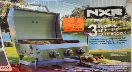 NXR 3-burner portable propane grill NEW only $87.99