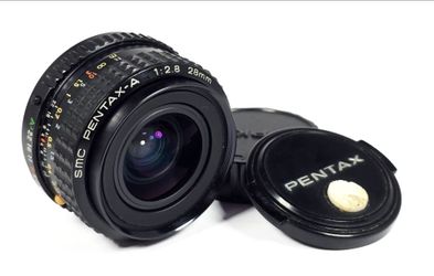 Pentax SMC Pentax-A f/2.8 28mm MF Wide Angle Lens for K-mount fits DSLR & SLR Cameras