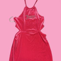 Juicy Couture Hot Pink Velvet Dress