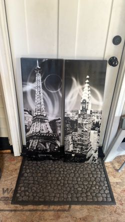 Black hanging decor set