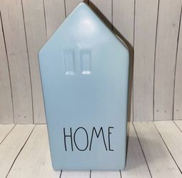 Blue rae Dunn flower vase