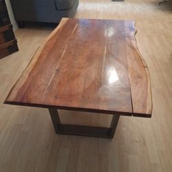 Center Table- Solid wood/metal Legs