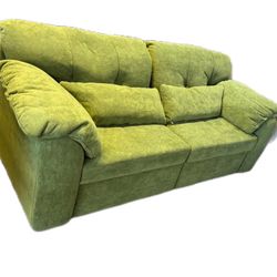 88” Large Pull Out Sofa Bed, Convertible Sleeper Sofa Couch With Pullout Bed, 2 In 1 Sofa Bed Couch ,For Living Room Office,Green/Beige
