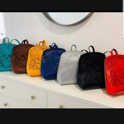 100% leather backpack