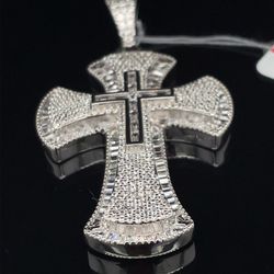 925 Silver CZ Cross Pendant 15.40g 179153/4