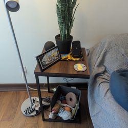 C Shape Metal End Table