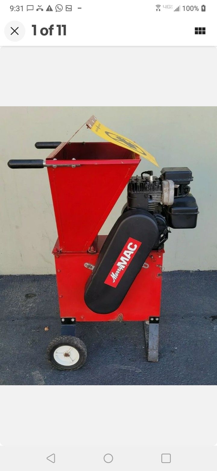Merry Mac | 5 HP Red Wood Chipper/Shredder | Briggs & Stratton | Used