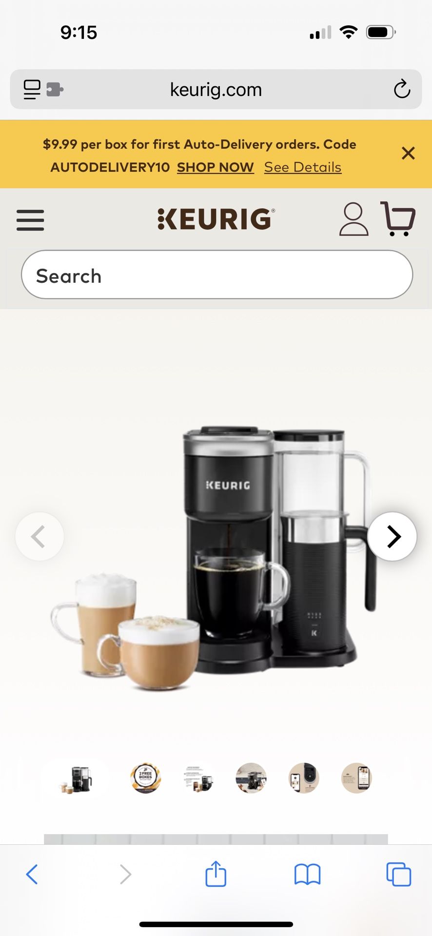 Keurig K cafe Smart Single Serve Coffee, Late & Cappuccino Maker