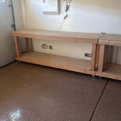 Rolling 8x2 Foot Work Bench Tables