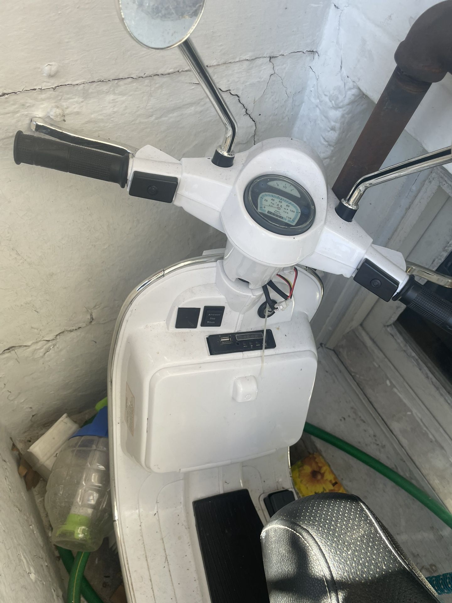 White Kids Vespa