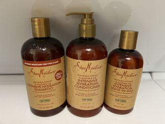 Shea Moisture Shampoo Conditioner Leave In Milk all 3 x $22