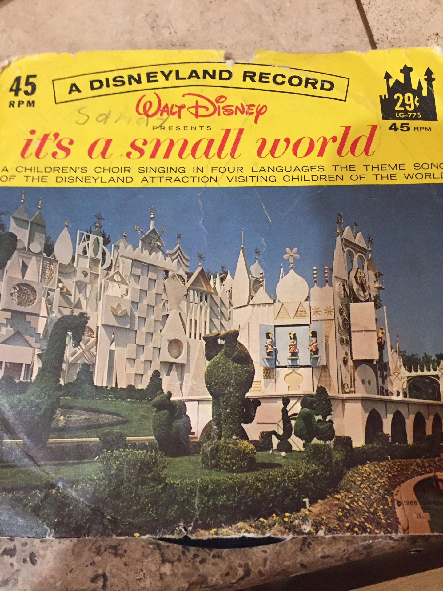 Disney vintage 45 record