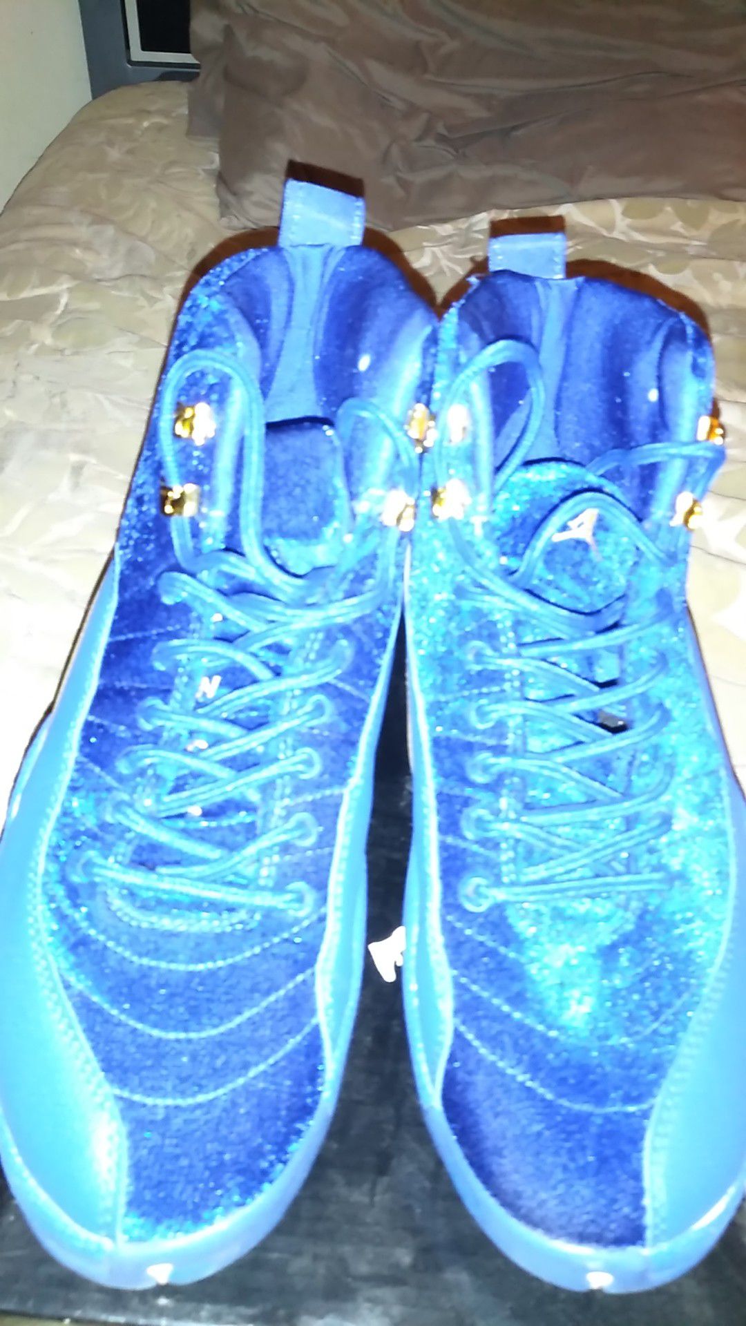 Jordan's blue swead shoes size 9 1/2