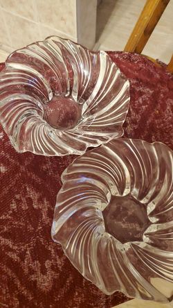 Glass tray and bowls