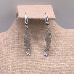 Moonstone Falling STAR EARRINGS 