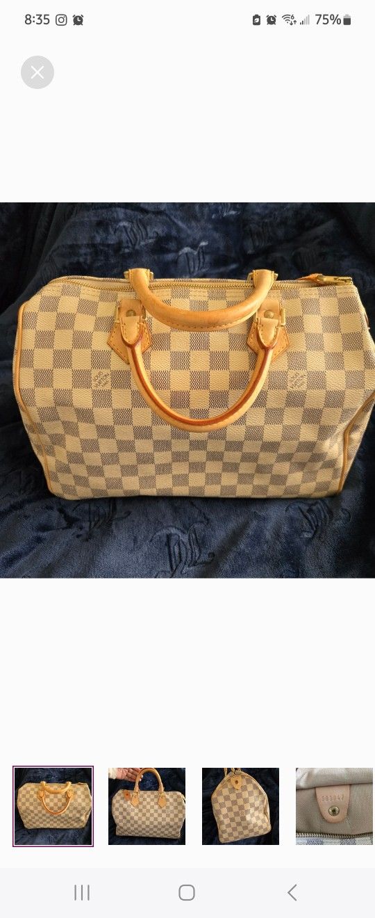 100% AUTHENTIC Lv Speedy Azure 30