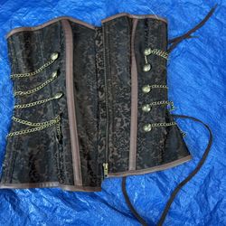 Brown And Black Corset Is 