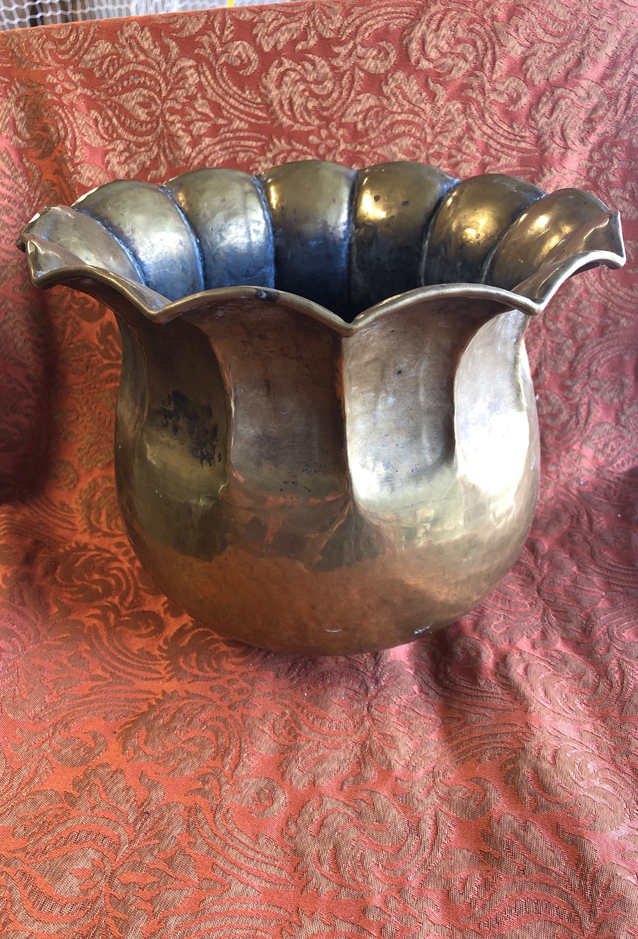 Brass Flower Pot Made in Italy 1089 Casagrande Borgo Valsugana