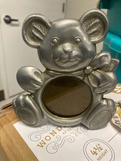 Bear silver picture frame- 2 inches